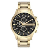 Armani Exchange Men’s Quartz Gold Stainless Steel Black Dial 46mm Watch AX2137